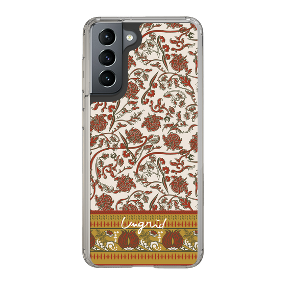 Slim Protection Case［ Ungrid - VintageFlower - Red ］