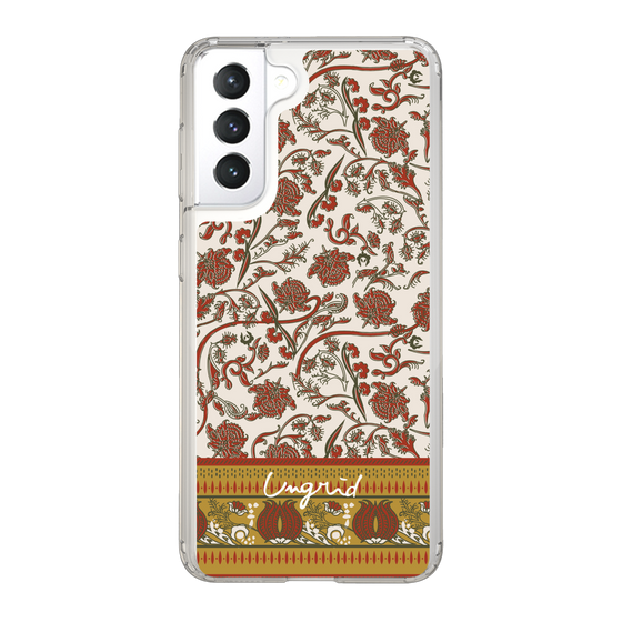 Slim Protection Case［ Ungrid - VintageFlower - Red ］