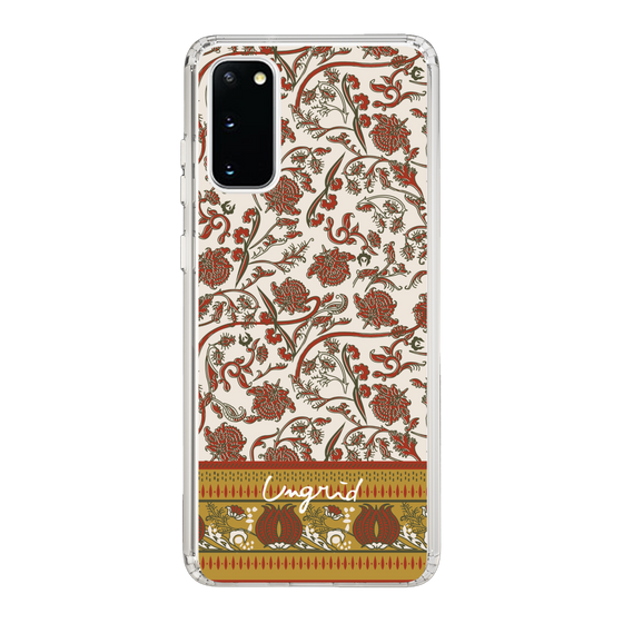 Slim Protection Case［ Ungrid - VintageFlower - Red ］