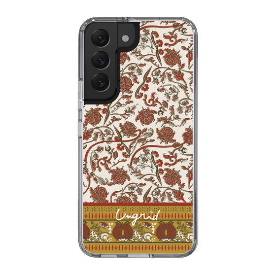 Slim Protection Case［ Ungrid - VintageFlower - Red ］