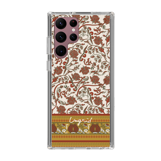 Slim Protection Case［ Ungrid - VintageFlower - Red ］