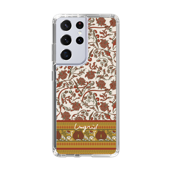Slim Protection Case［ Ungrid - VintageFlower - Red ］