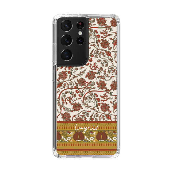 Slim Protection Case［ Ungrid - VintageFlower - Red ］