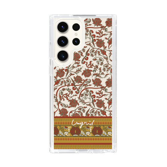 Slim Protection Case［ Ungrid - VintageFlower - Red ］
