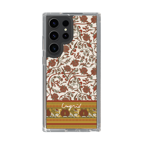 Slim Protection Case［ Ungrid - VintageFlower - Red ］