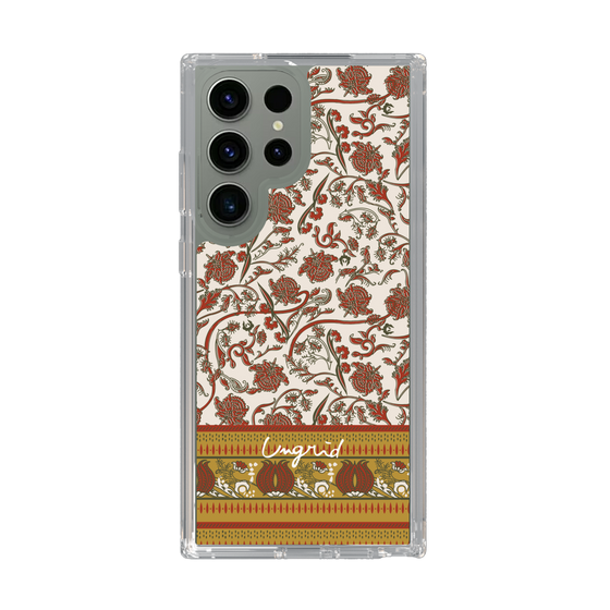 Slim Protection Case［ Ungrid - VintageFlower - Red ］