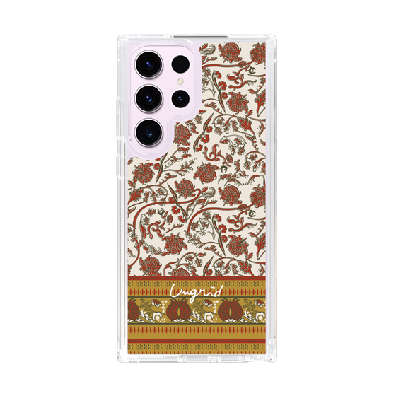 Slim Protection Case［ Ungrid - VintageFlower - Red ］