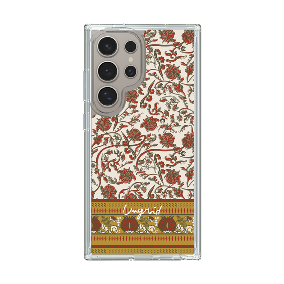 Slim Protection Case［ Ungrid - VintageFlower - Red ］