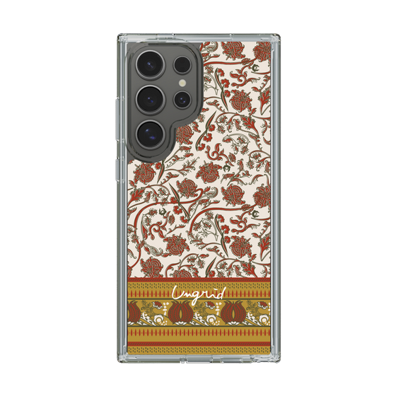 Slim Protection Case［ Ungrid - VintageFlower - Red ］