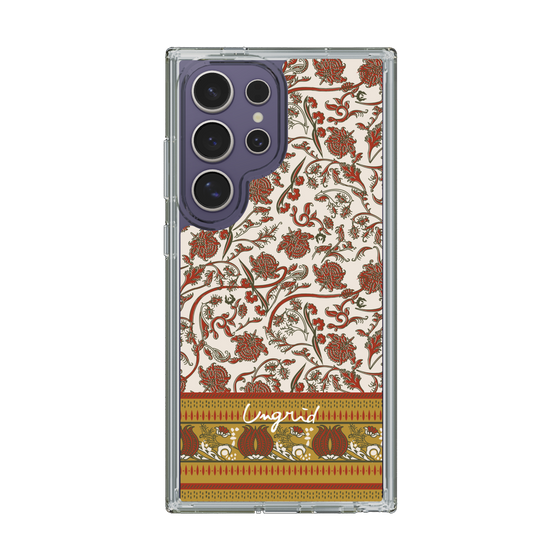 Slim Protection Case［ Ungrid - VintageFlower - Red ］