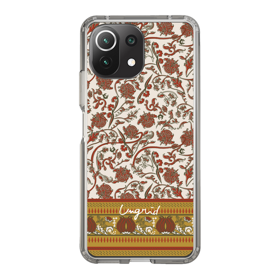 Slim Protection Case［ Ungrid - VintageFlower - Red ］