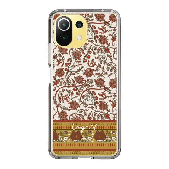 Slim Protection Case［ Ungrid - VintageFlower - Red ］
