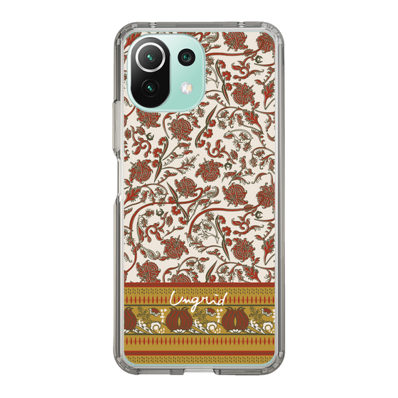 Slim Protection Case［ Ungrid - VintageFlower - Red ］