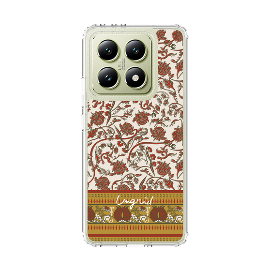 Slim Protection Case［ Ungrid - VintageFlower - Red ］