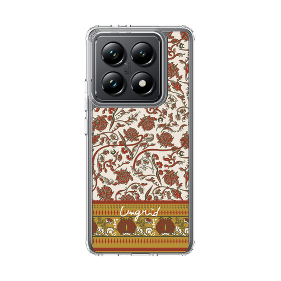 Slim Protection Case［ Ungrid - VintageFlower - Red ］