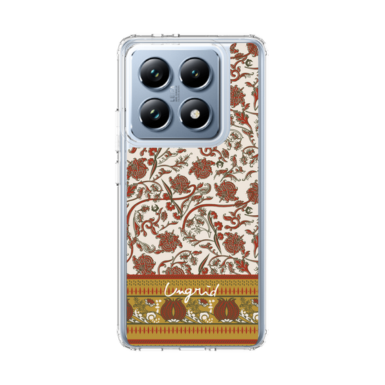 Slim Protection Case［ Ungrid - VintageFlower - Red ］