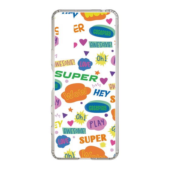 Slim Protection Case［ Original - Colorful Moji ］