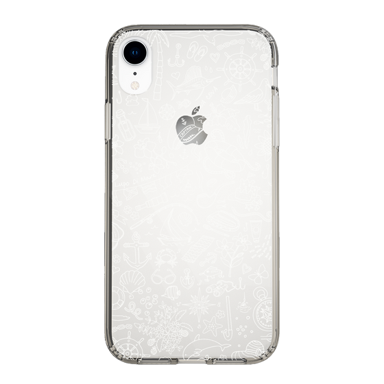 Slim Protection Case［ SINA COVA - Marine Line Art - White ］