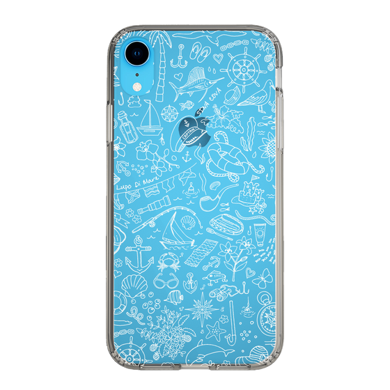 Slim Protection Case［ SINA COVA - Marine Line Art - White ］