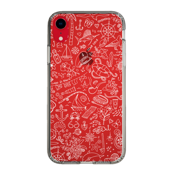 Slim Protection Case［ SINA COVA - Marine Line Art - White ］