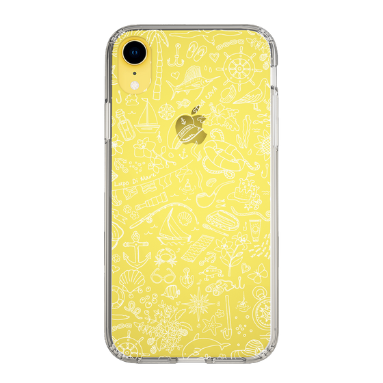Slim Protection Case［ SINA COVA - Marine Line Art - White ］