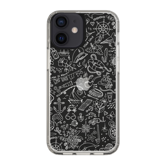 Slim Protection Case［ SINA COVA - Marine Line Art - White ］