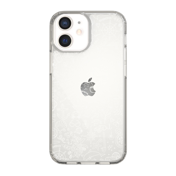 Slim Protection Case［ SINA COVA - Marine Line Art - White ］