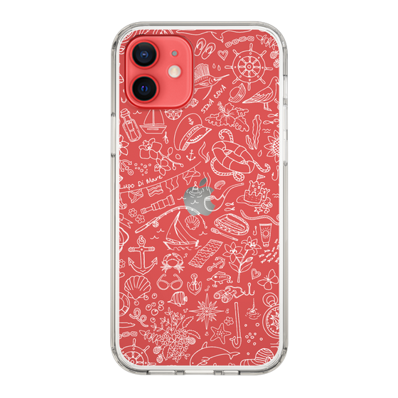 Slim Protection Case［ SINA COVA - Marine Line Art - White ］
