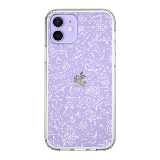 Slim Protection Case［ SINA COVA - Marine Line Art - White ］