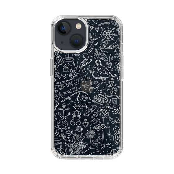 Slim Protection Case［ SINA COVA - Marine Line Art - White ］