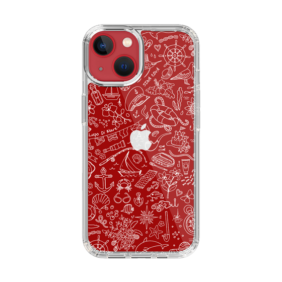 Slim Protection Case［ SINA COVA - Marine Line Art - White ］