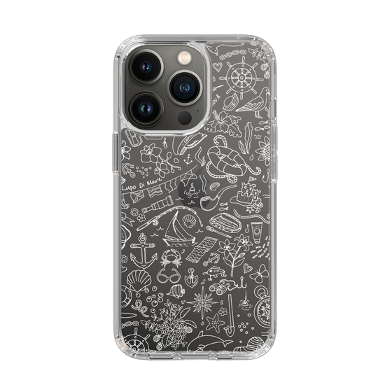 Slim Protection Case［ SINA COVA - Marine Line Art - White ］