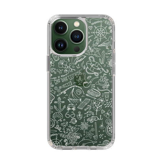 Slim Protection Case［ SINA COVA - Marine Line Art - White ］