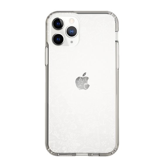 Slim Protection Case［ SINA COVA - Marine Line Art - White ］