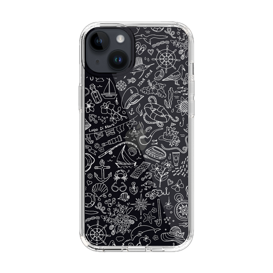 Slim Protection Case［ SINA COVA - Marine Line Art - White ］
