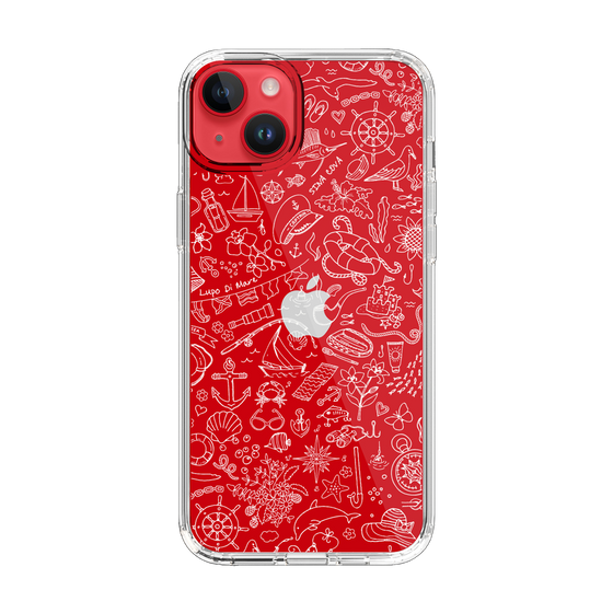 Slim Protection Case［ SINA COVA - Marine Line Art - White ］