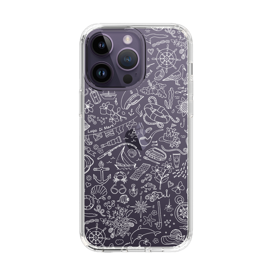 Slim Protection Case［ SINA COVA - Marine Line Art - White ］