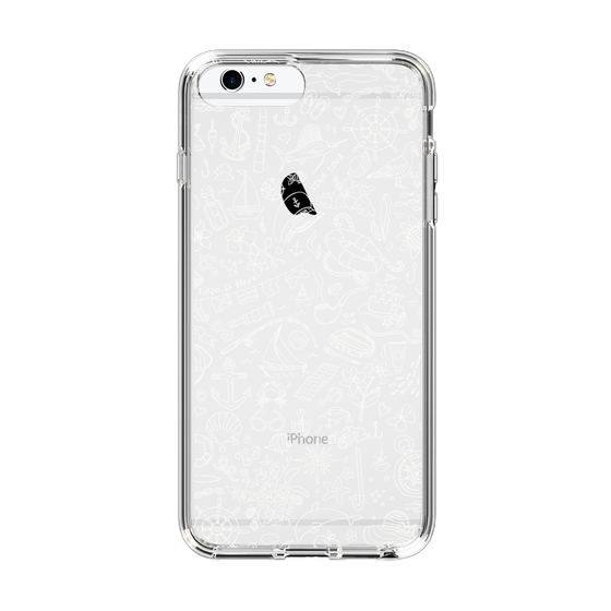 Slim Protection Case［ SINA COVA - Marine Line Art - White ］