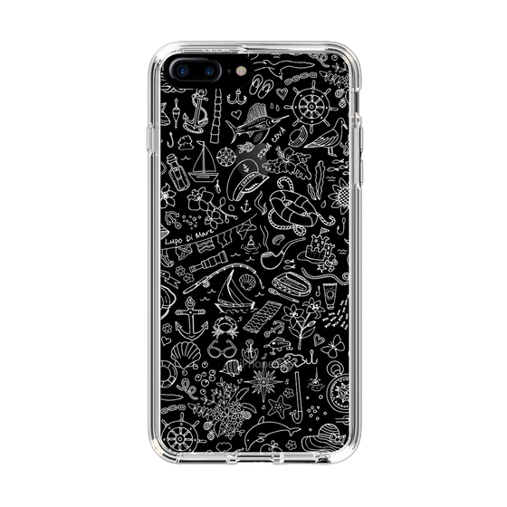 Slim Protection Case［ SINA COVA - Marine Line Art - White ］