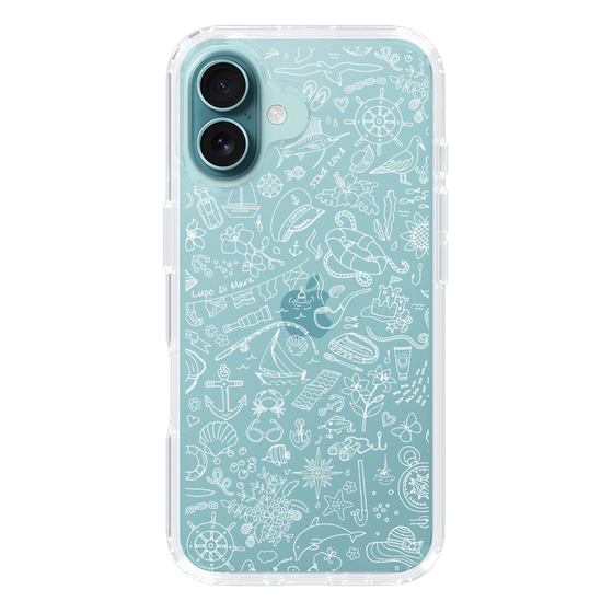 Slim Protection Case［ SINA COVA - Marine Line Art - White ］