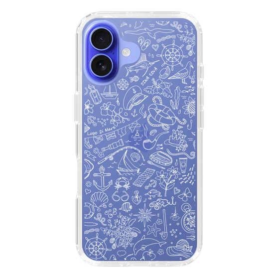 Slim Protection Case［ SINA COVA - Marine Line Art - White ］