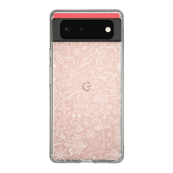 Slim Protection Case［ SINA COVA - Marine Line Art - White ］