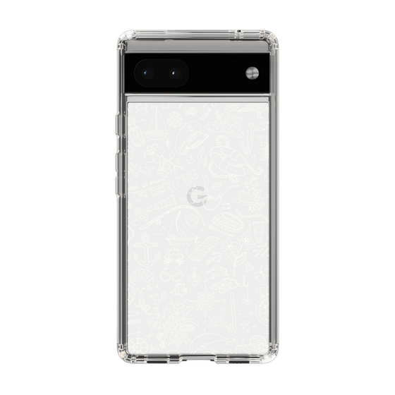 Slim Protection Case［ SINA COVA - Marine Line Art - White ］