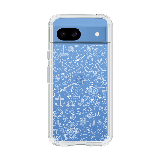 Slim Protection Case［ SINA COVA - Marine Line Art - White ］