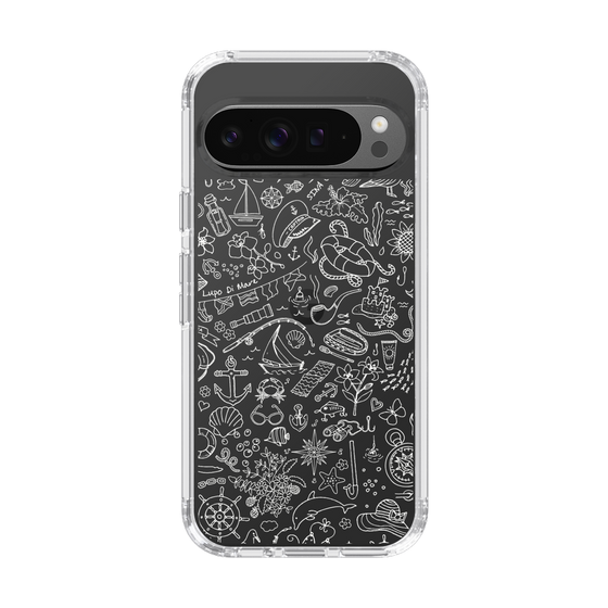 Slim Protection Case［ SINA COVA - Marine Line Art - White ］