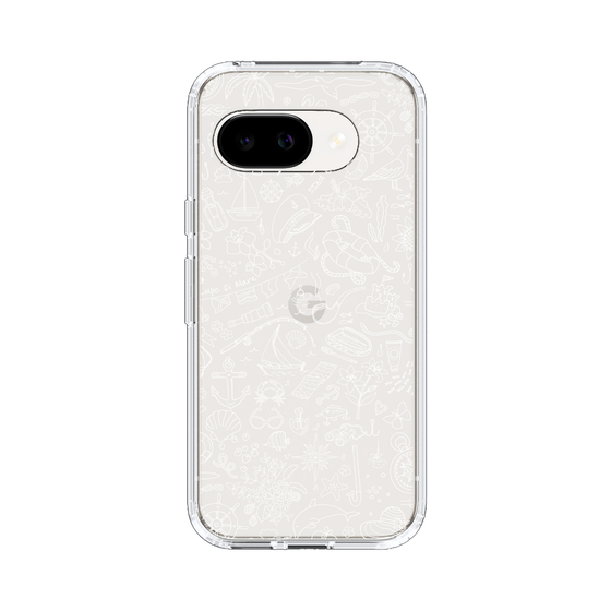 Slim Protection Case［ SINA COVA - Marine Line Art - White ］