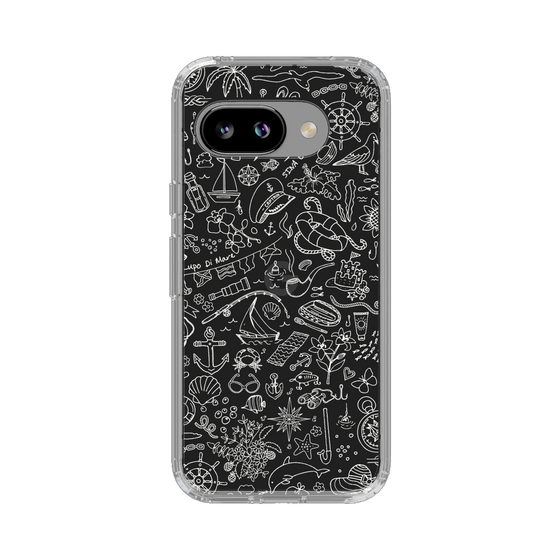 Slim Protection Case［ SINA COVA - Marine Line Art - White ］