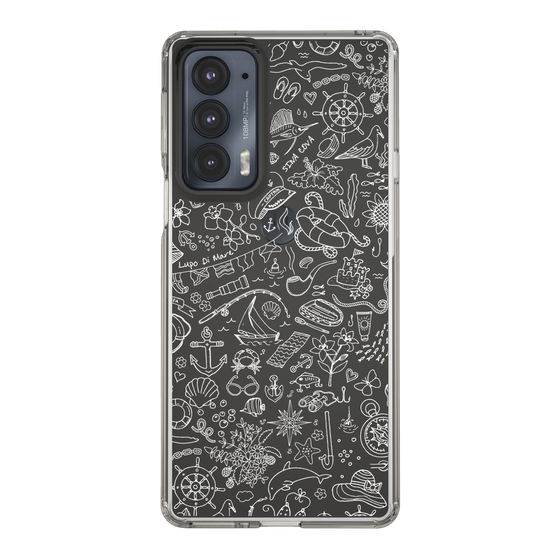 Slim Protection Case［ SINA COVA - Marine Line Art - White ］