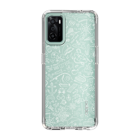 Slim Protection Case［ SINA COVA - Marine Line Art - White ］