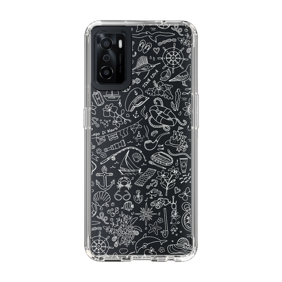 Slim Protection Case［ SINA COVA - Marine Line Art - White ］
